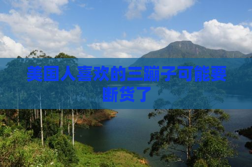 美国人喜欢的三蹦子可能要断货了